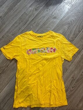 Caribbean Yellow Tulum Graphic Tee